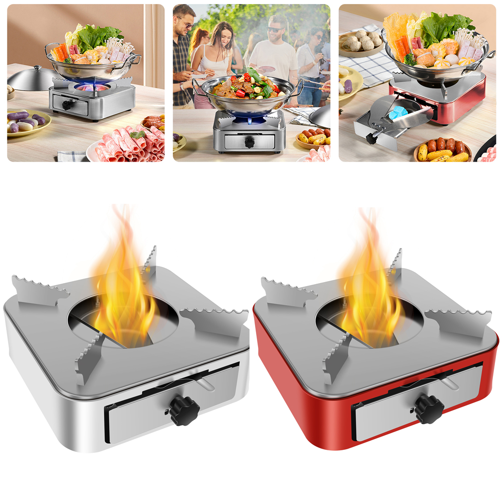Camping Cooking Area - Portable Camping Stove Stainless Steel Camping