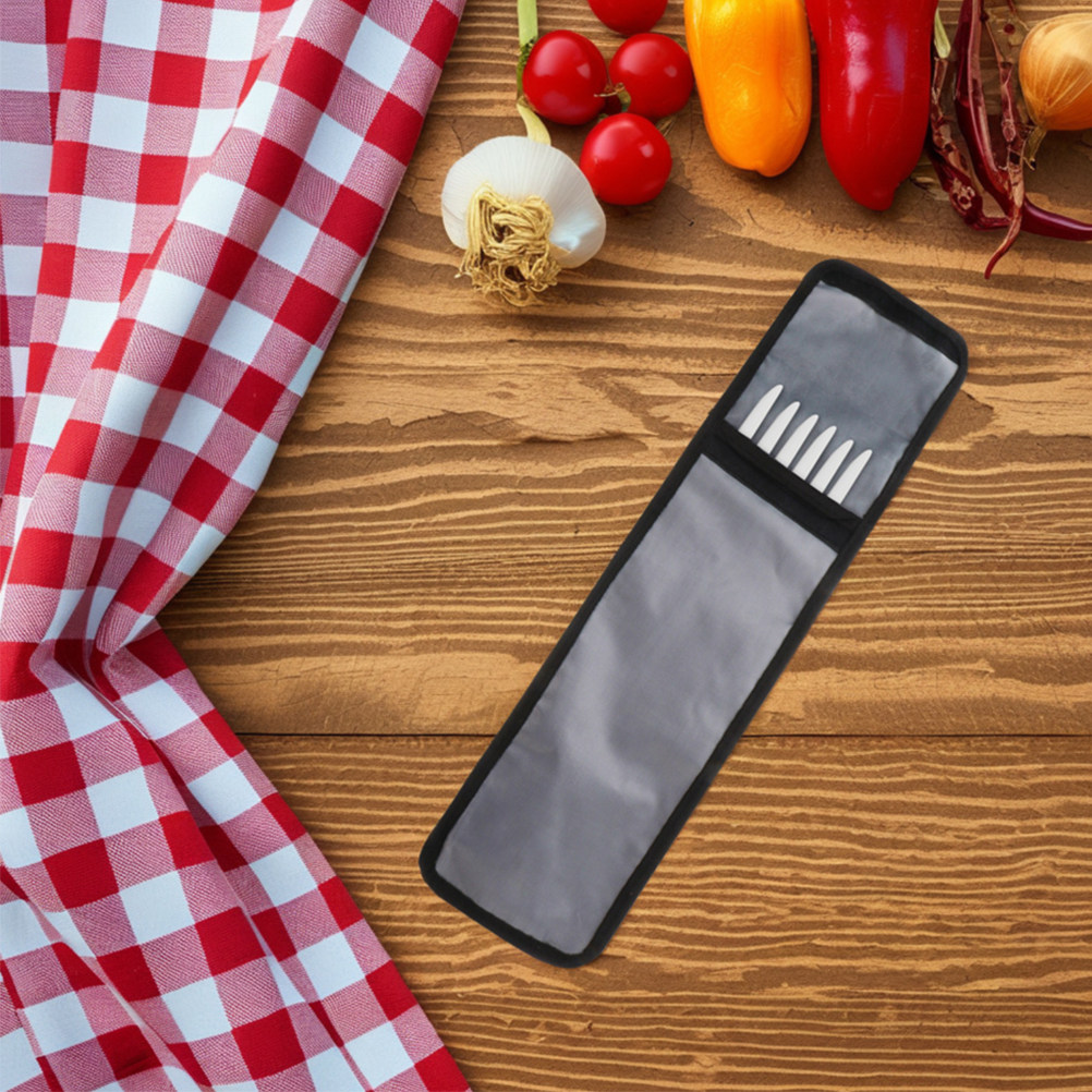 Camping Cooking Utensil Bag - Thickened Oxford Bbq Skewer Storage Bag