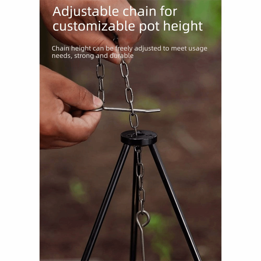 Camping Cooking Pot Tripod - Portable Camping Tripod Detachable Lightweight Campfire
