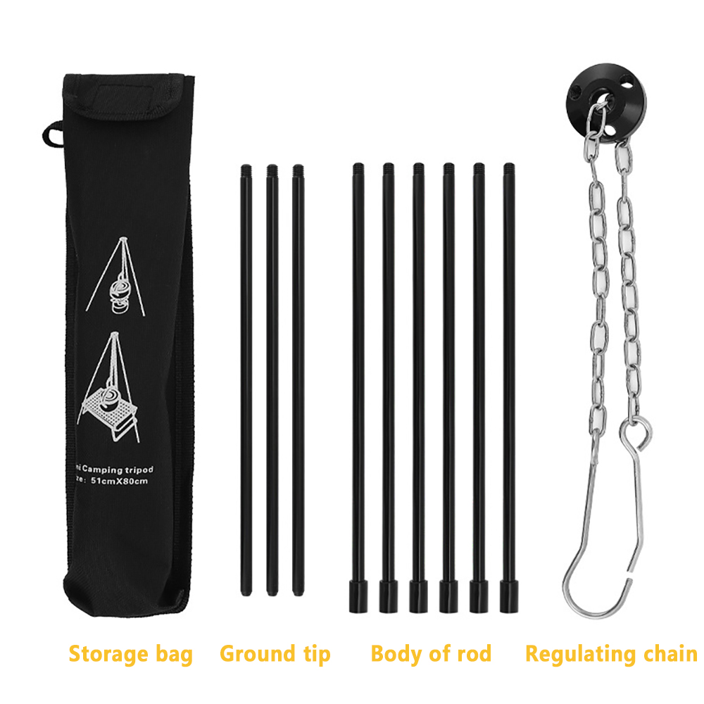 Camping Campfire Tripod for Ha - Camping Cooking Pot Tripod ulasan dan harga