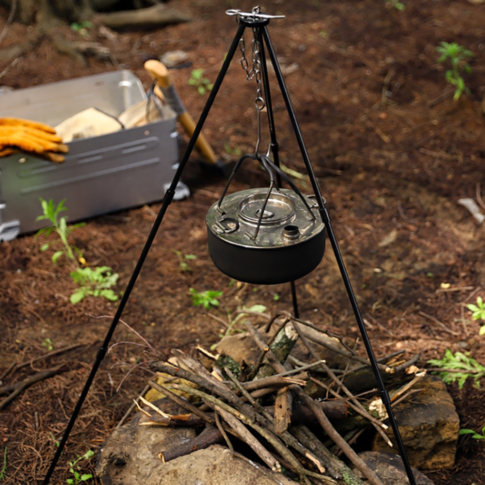 Camping Campfire Tripod for Ha - Camping Cooking Pot Tripod ulasan dan harga
