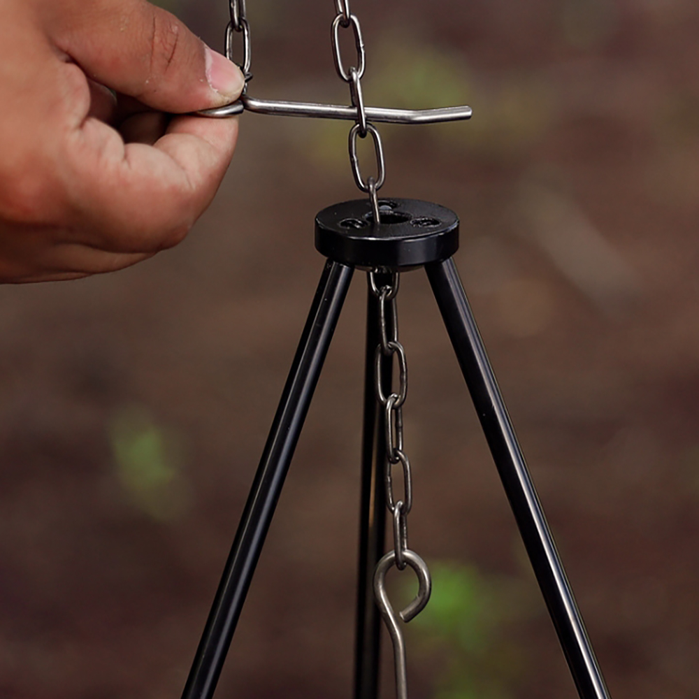 Camping Campfire Tripod for Ha - Camping Cooking Pot Tripod ulasan dan harga