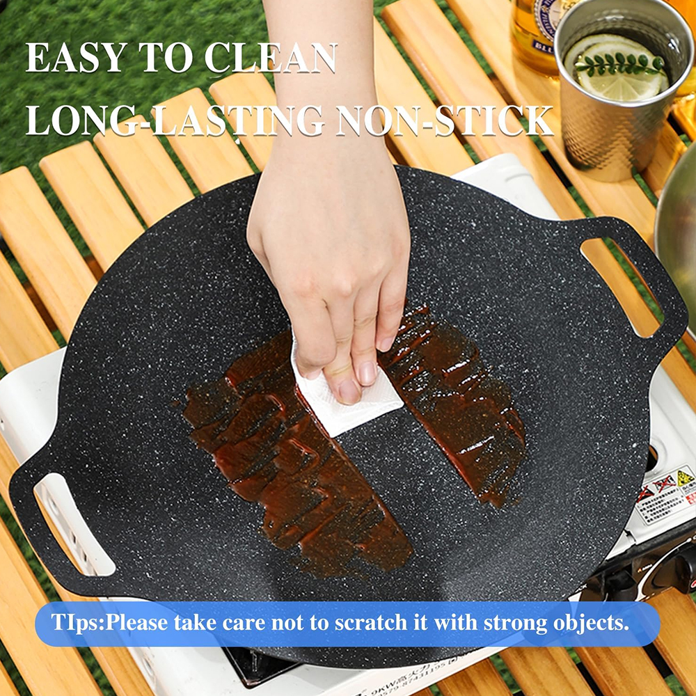 Korean BBQ Grill Pan Non-stick - Camping Cooking Cupboard ulasan dan harga
