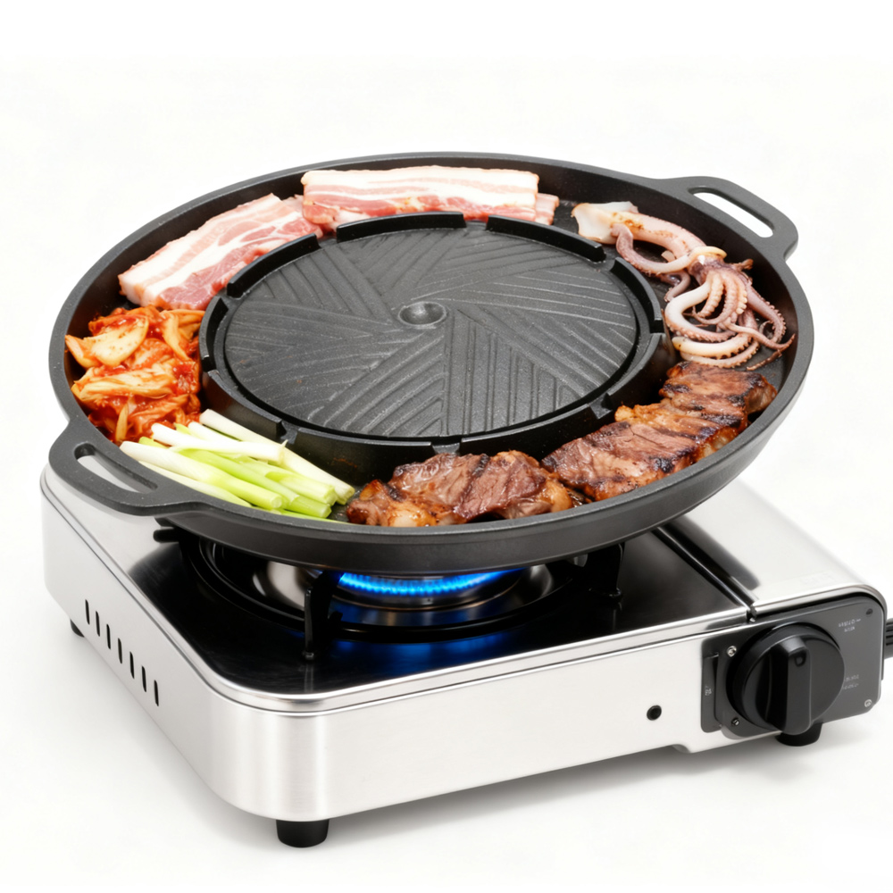 KOSUN Korean BBQ Grill Pan 2 i - Camping Cooking Equipment ulasan dan harga