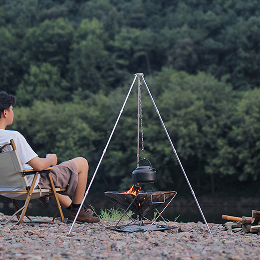 Camping Bonfire Tripod Aluminu - Camping Cooking Pot Tripod ulasan dan harga
