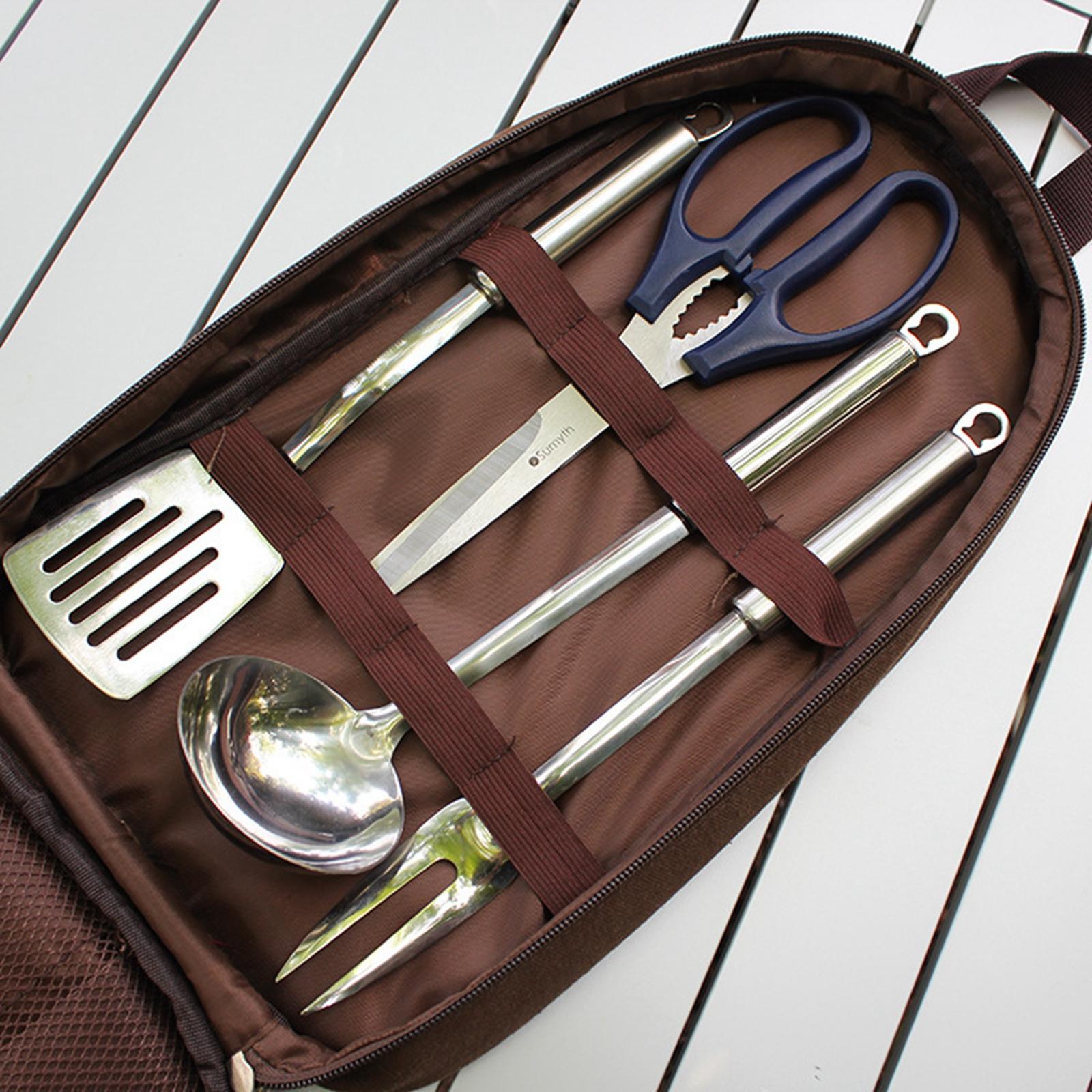 7pcs Camping Kitchen Utensil S - Camping Cooking Utensil Bag ulasan dan harga