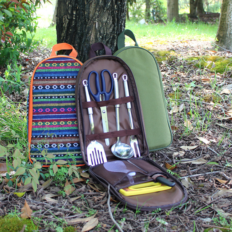 7pcs Camping Kitchen Utensil S - Camping Cooking Utensil Bag ulasan dan harga