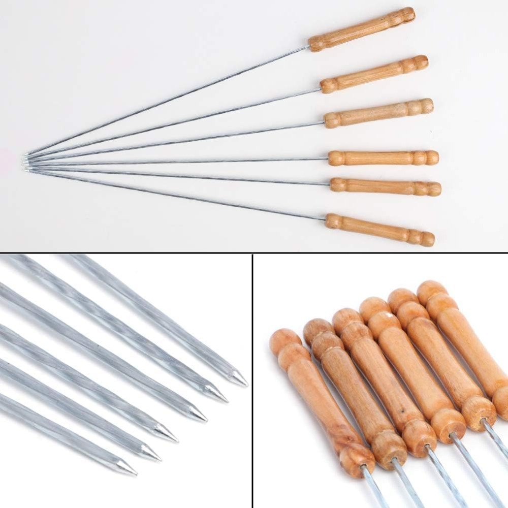 Reusable BBQ Skewers for Grill - Camping Cooking Vegetables ulasan dan harga