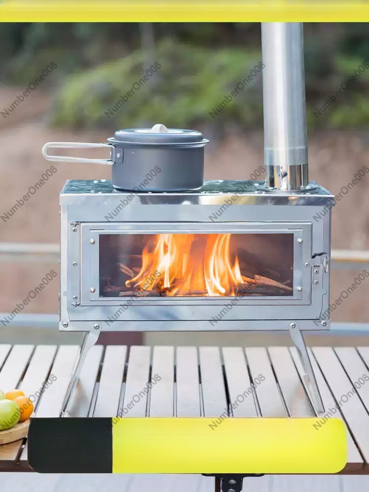 Portable Stainless Steel Wood  - Camping Cooking Fire Stove ulasan dan harga