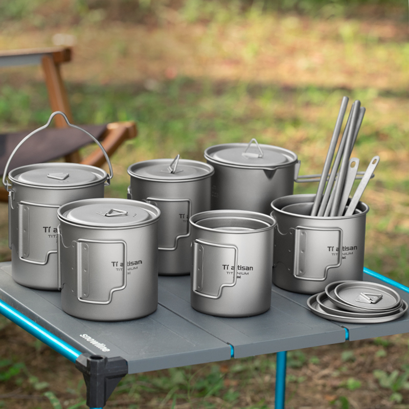 Tiartisan Outdoor Titanium Lig - Camping Cooking Tool Set ulasan dan harga