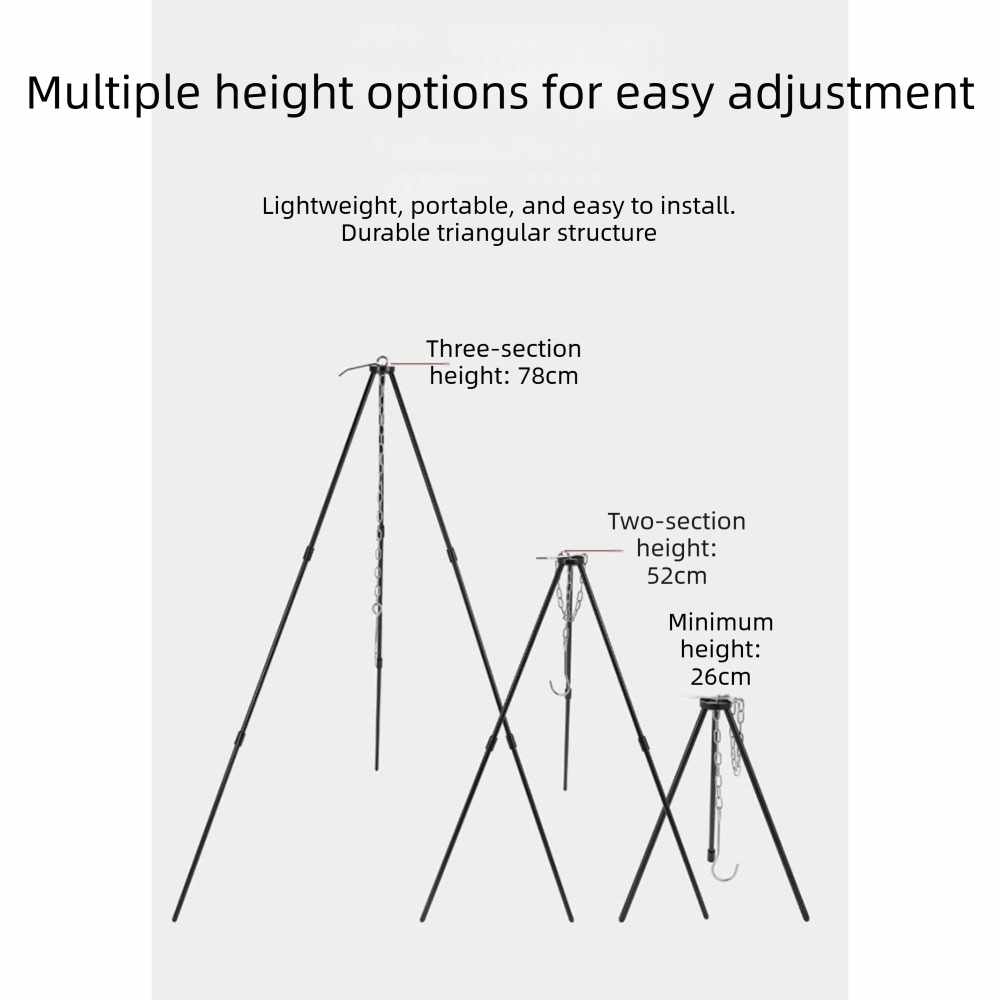 Portable Camping Tripod Detach - Camping Cooking Pot Tripod ulasan dan harga