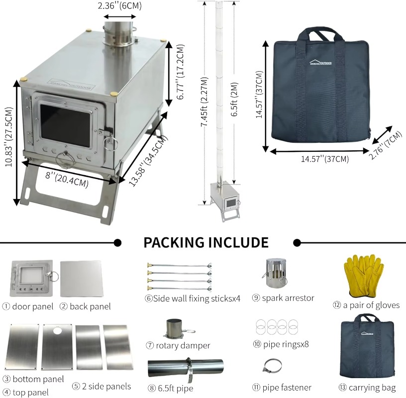 【Popular】DANCHEL S1 Foldable T - Camping Cooking Area ulasan dan harga
