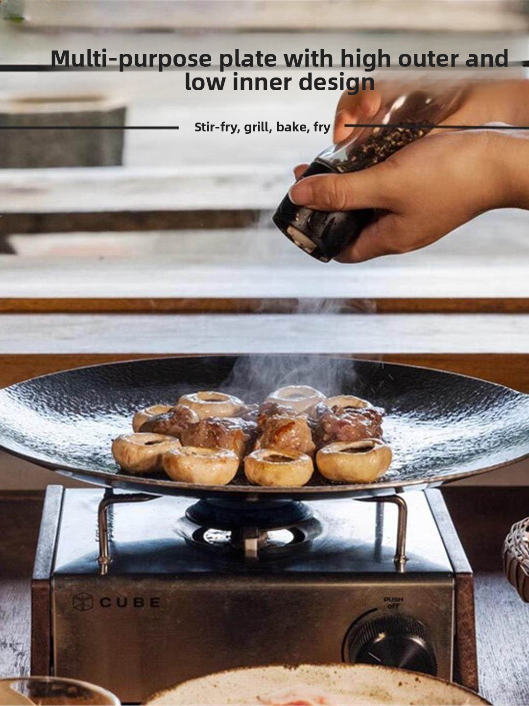 Outdoor Cast Iron Charcoal Gri - Camping Cooking Area ulasan dan harga
