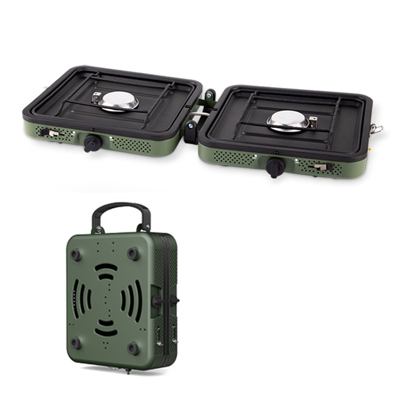 Portable double burner cooker  - Camping Double Cooking Stove ulasan dan harga