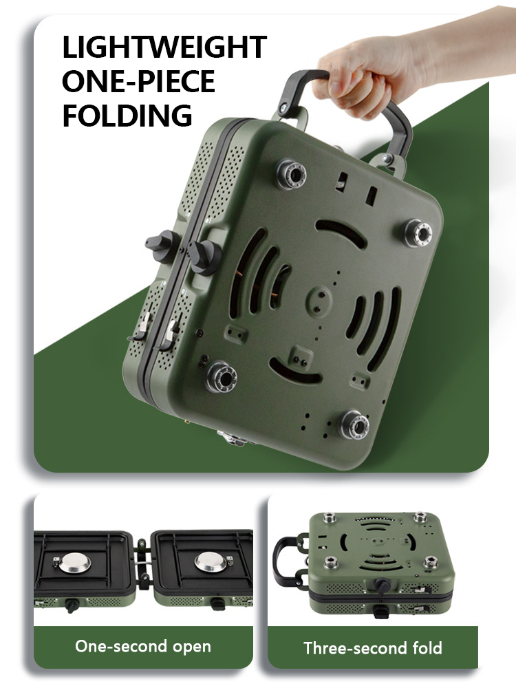 Portable double burner cooker  - Camping Double Cooking Stove ulasan dan harga