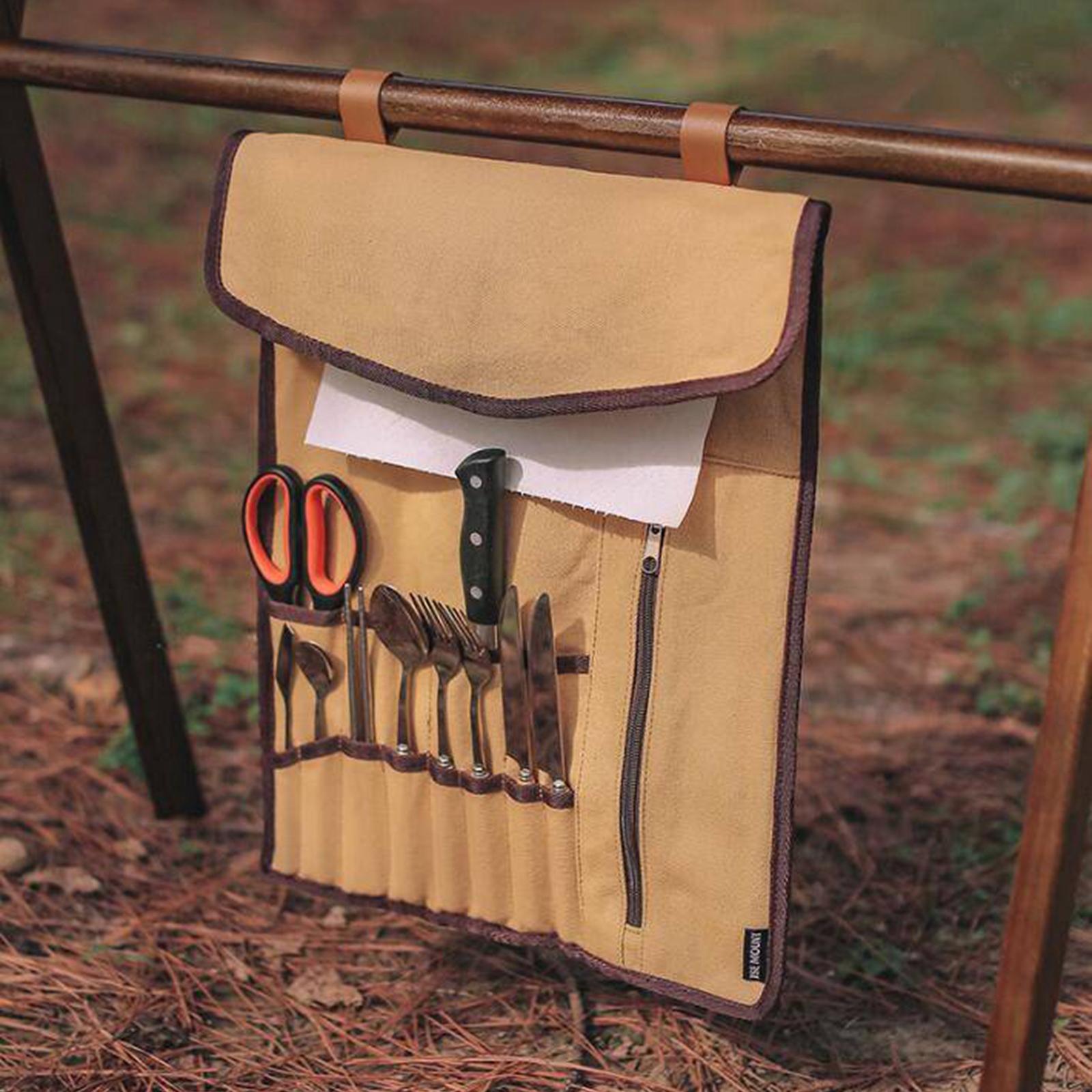 Portable Camping Utensil Roll  - Camping Cooking Utensil Bag ulasan dan harga