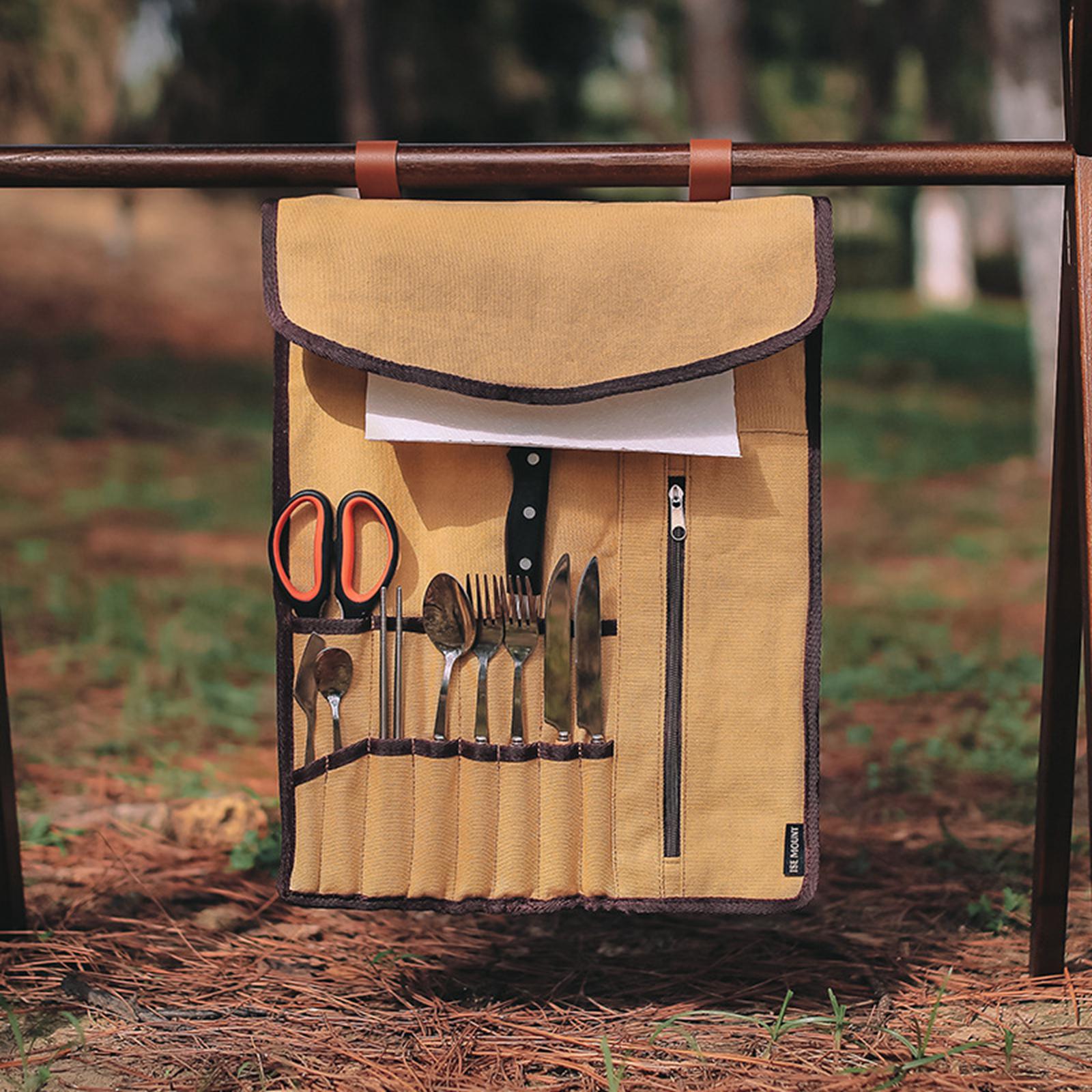 Portable Camping Utensil Roll  - Camping Cooking Utensil Bag ulasan dan harga