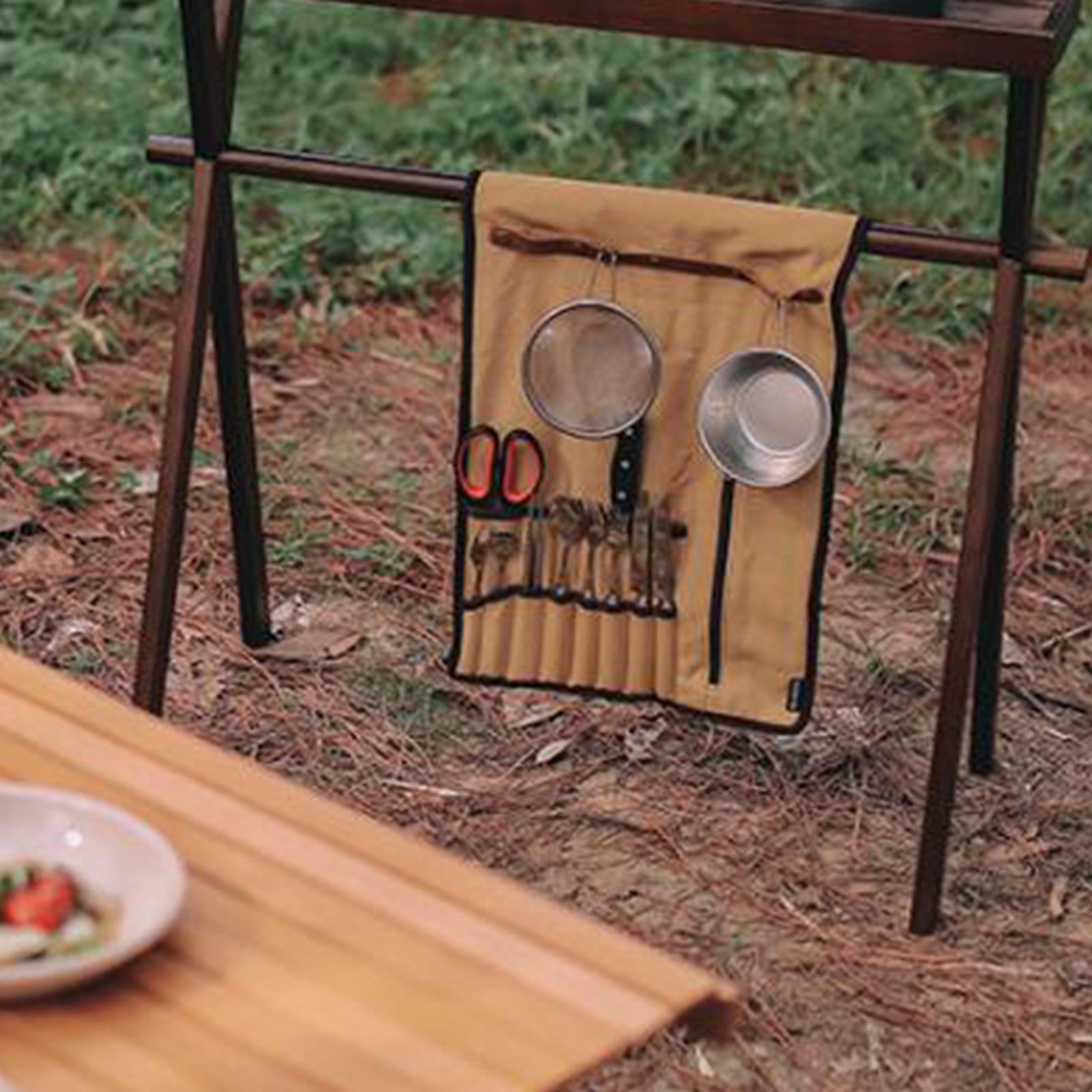 Portable Camping Utensil Roll  - Camping Cooking Utensil Bag ulasan dan harga
