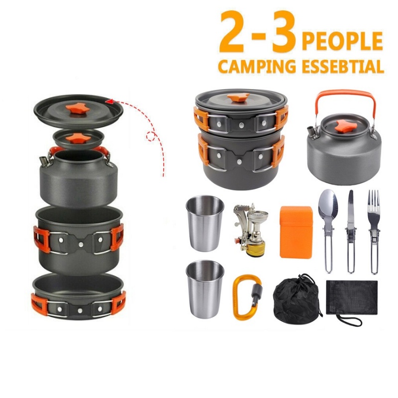 Outdoor camping cooking set ou - Camping Cooking Vegetables ulasan dan harga