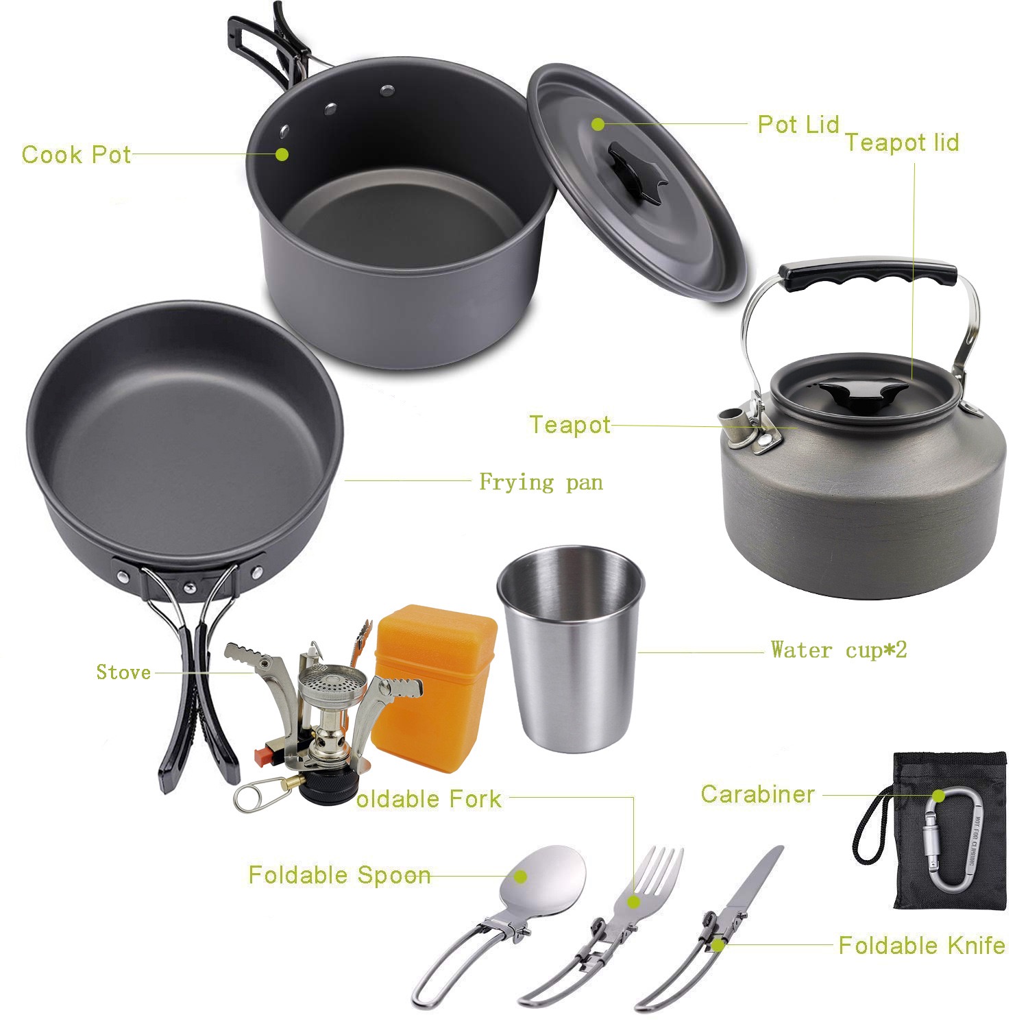 Outdoor camping cooking set ou - Camping Cooking Vegetables ulasan dan harga