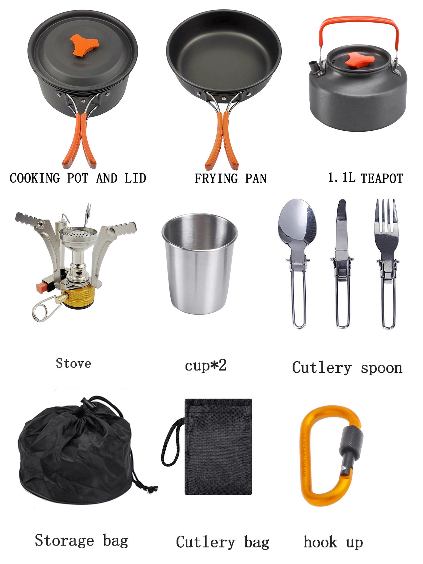 Outdoor camping cooking set ou - Camping Cooking Vegetables ulasan dan harga