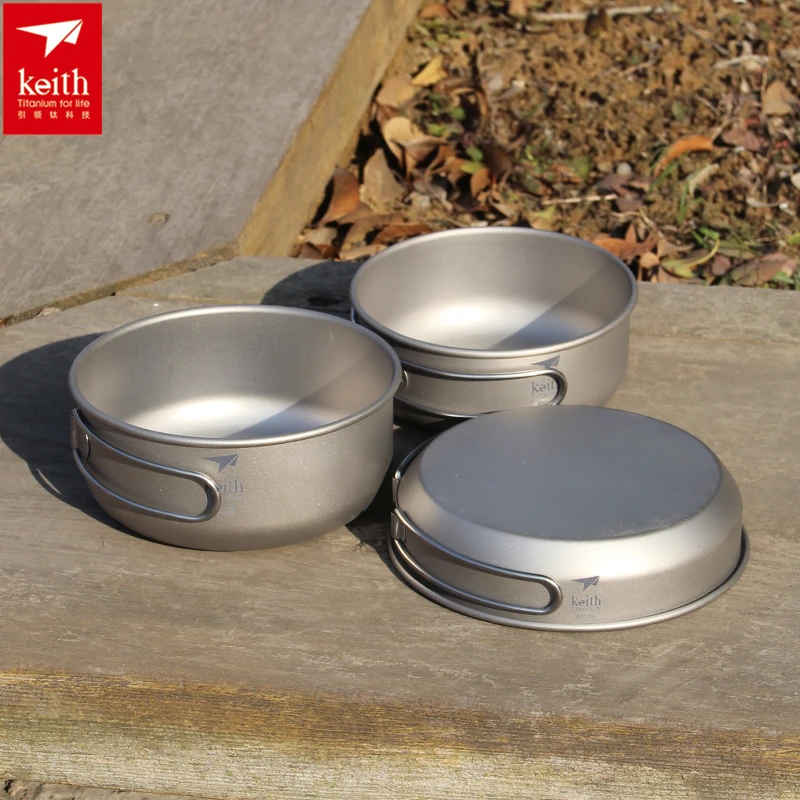 Keith 3PCS Titanium Cookware P - Camping Cooking Tool Set ulasan dan harga