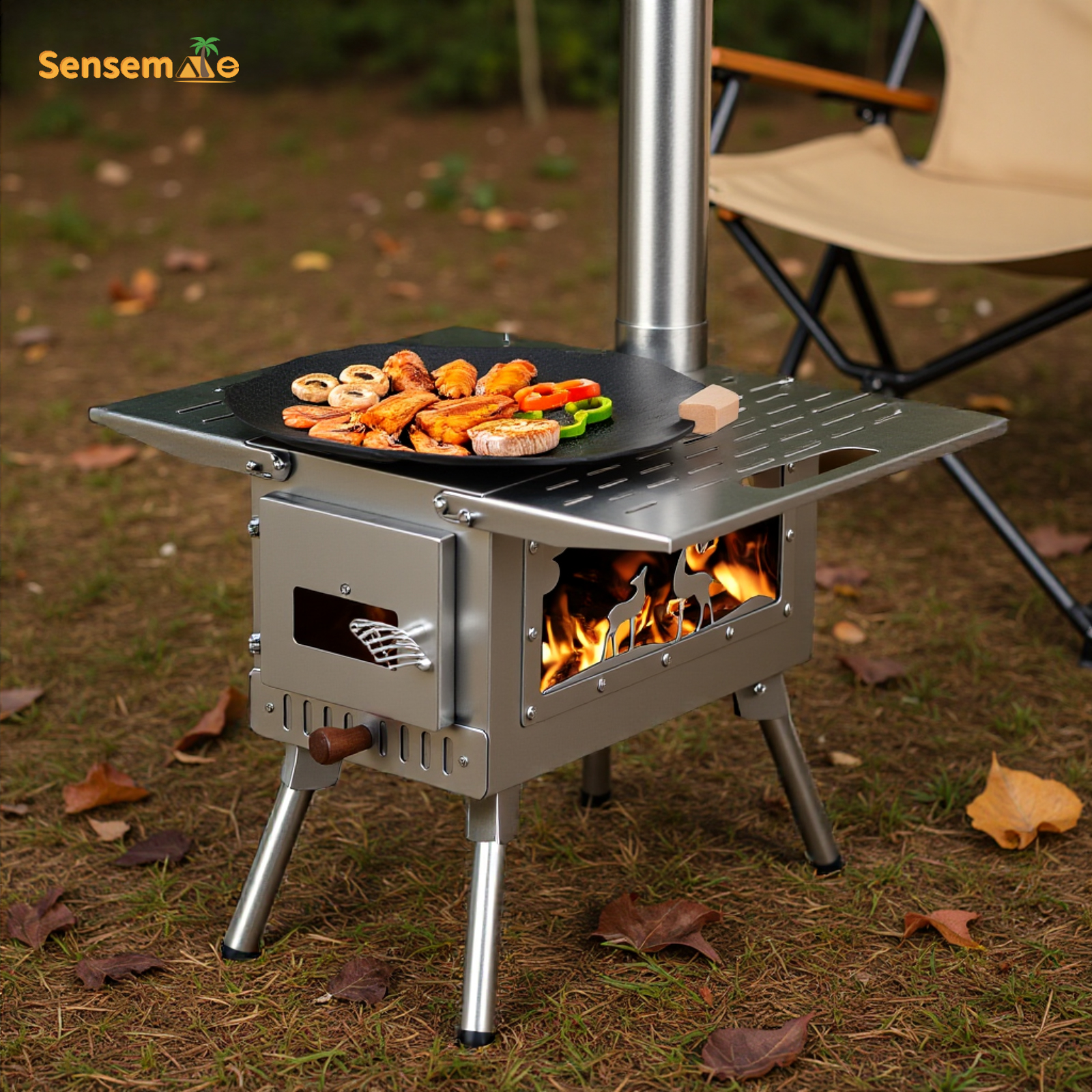 Portable Camping Wood Stove Fo - Camping Double Cooking Stove ulasan dan harga
