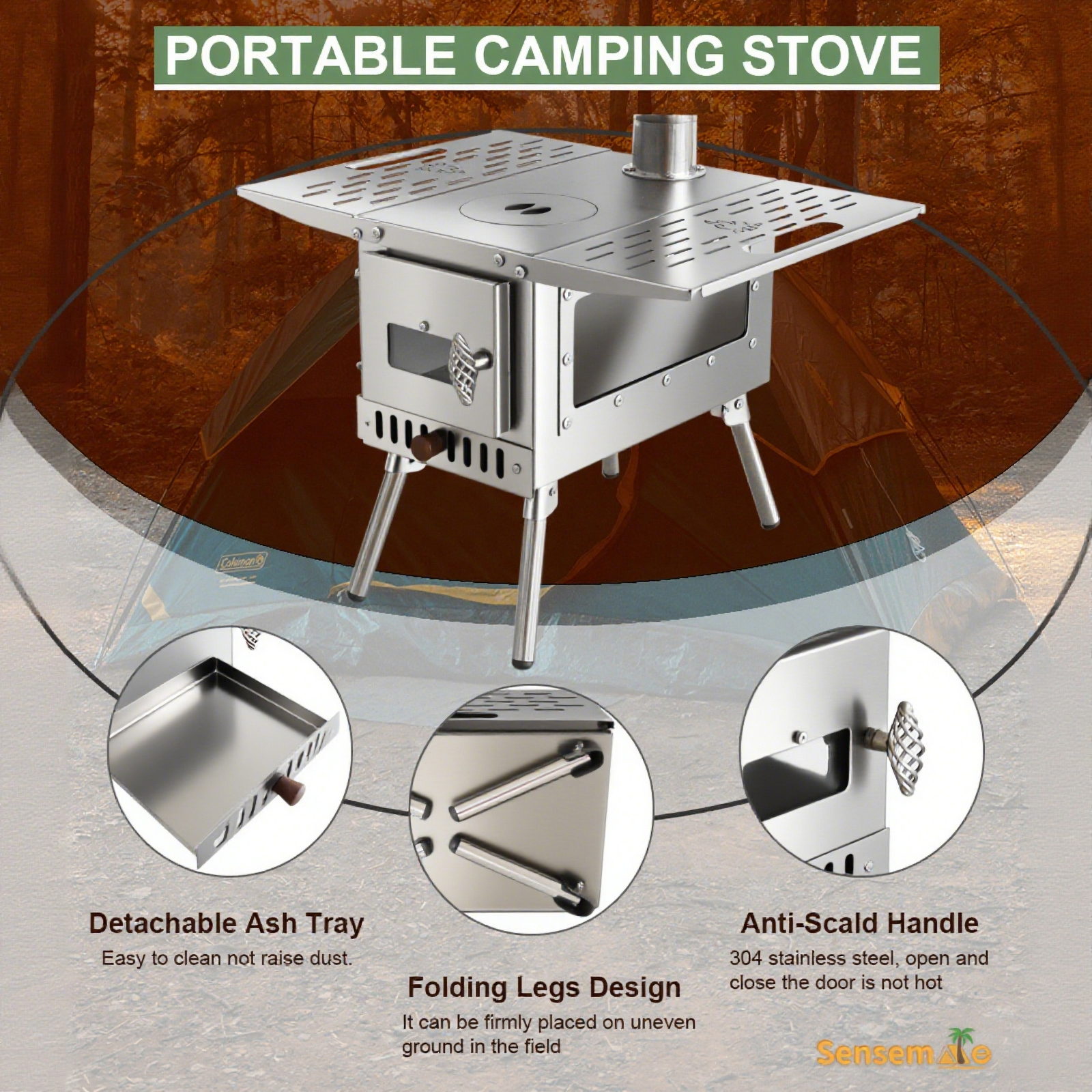 Portable Camping Wood Stove Fo - Camping Double Cooking Stove ulasan dan harga