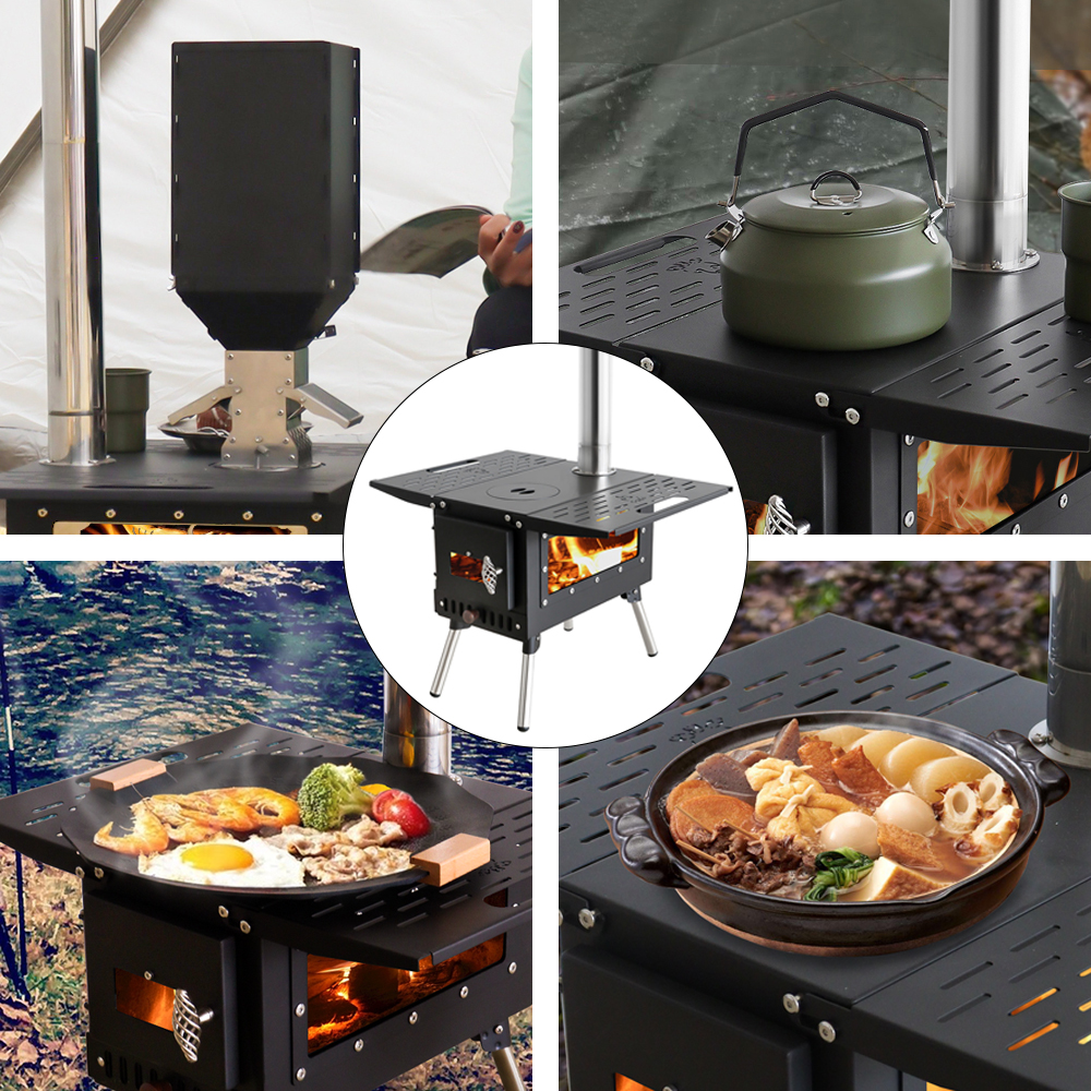 Portable Camping Wood Stove Fo - Camping Double Cooking Stove ulasan dan harga