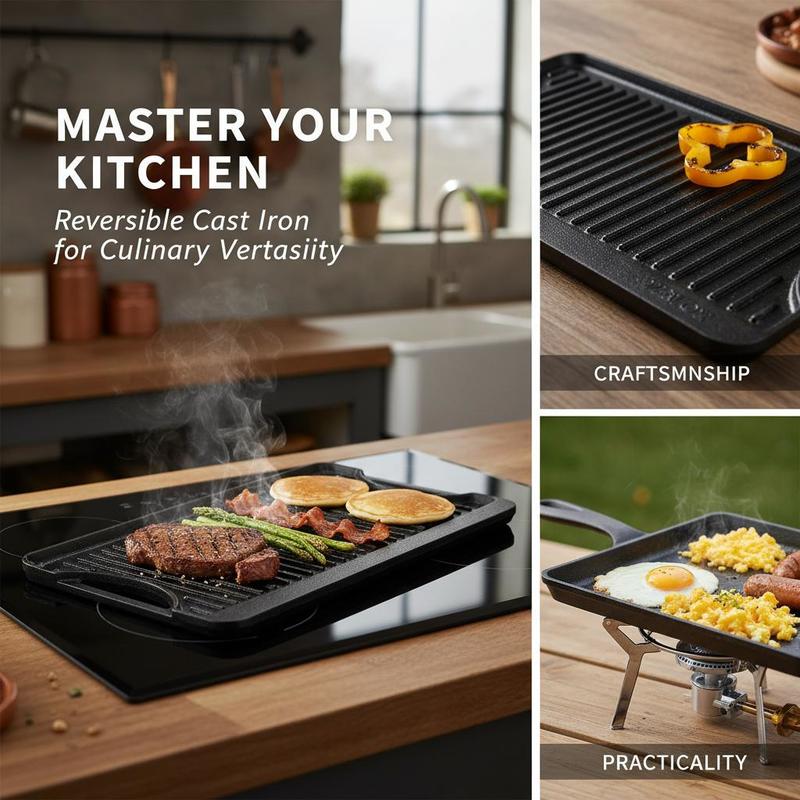 Pre-Seasoned Cast Iron Cooking - Camping Double Cooking Stove ulasan dan harga