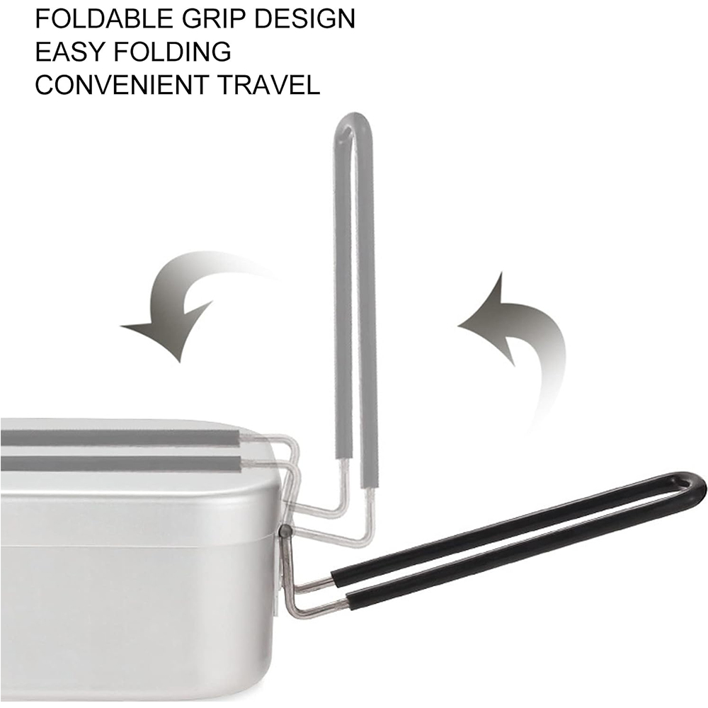 800ML Aluminum Lunch Boxes Out - Camping Cooking Tool Set ulasan dan harga