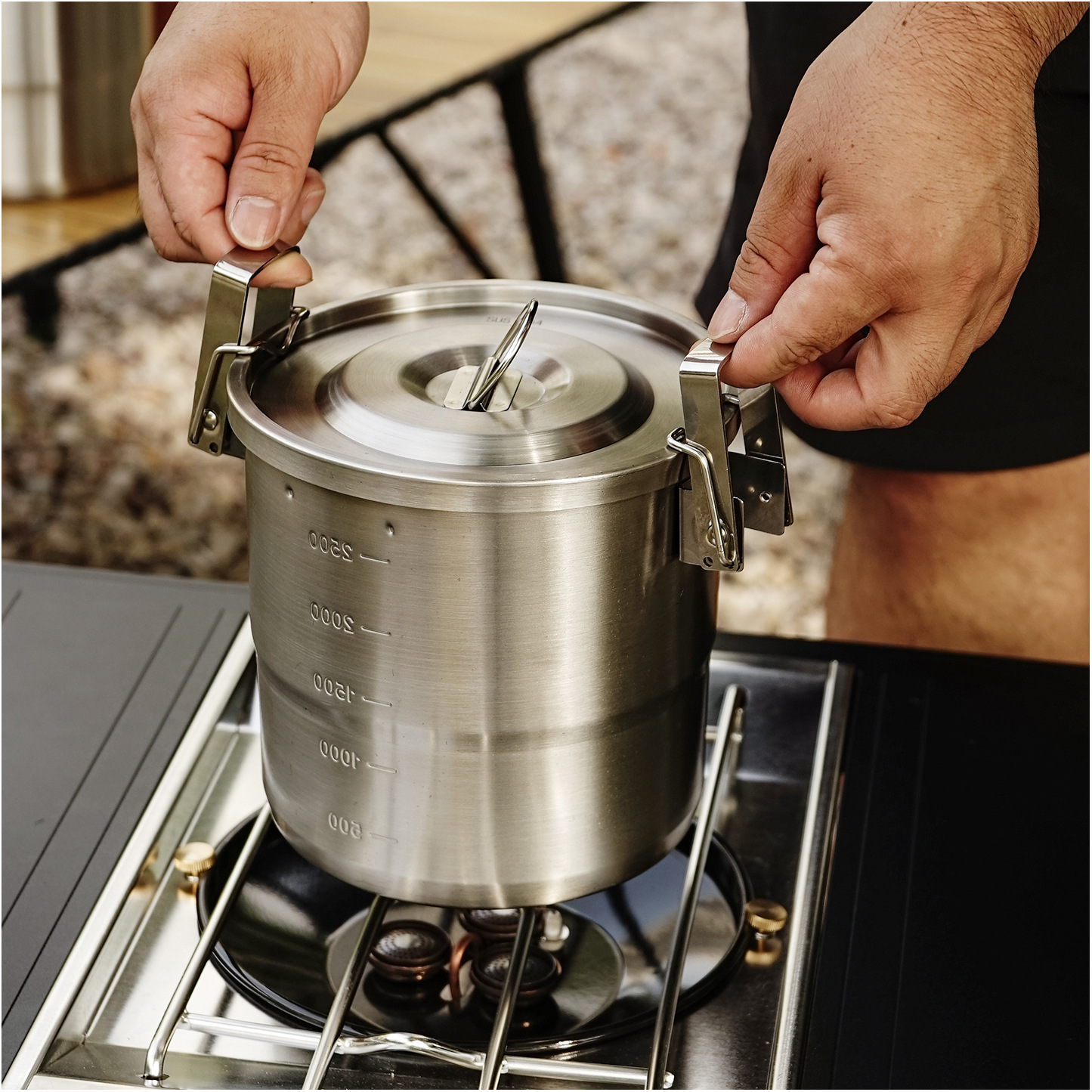 Outdoor 304 stainless steel po - Camping Hanging Cooking Pot ulasan dan harga
