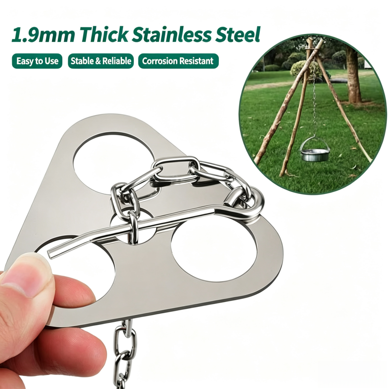 Adjustable Camping Tripod for  - Camping Cooking Pot Tripod ulasan dan harga