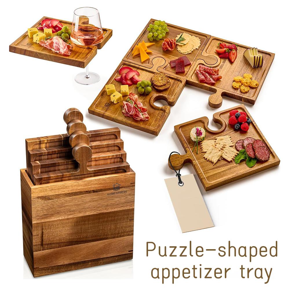 Wooden Puzzle Shaped Appetizer - Camping Cooking Tool Set ulasan dan harga