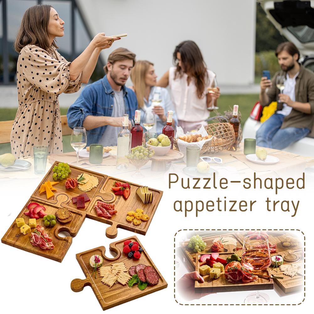 Wooden Puzzle Shaped Appetizer - Camping Cooking Tool Set ulasan dan harga
