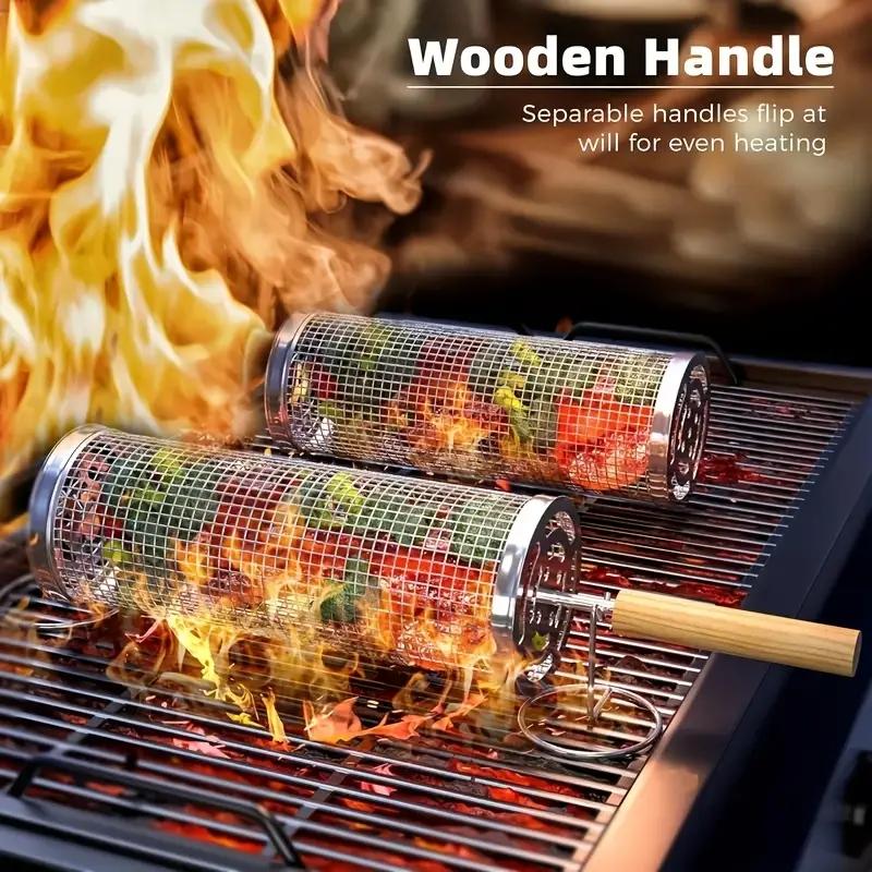 Stainless Steel BBQ Grill Bask - Camping Cooking Area ulasan dan harga