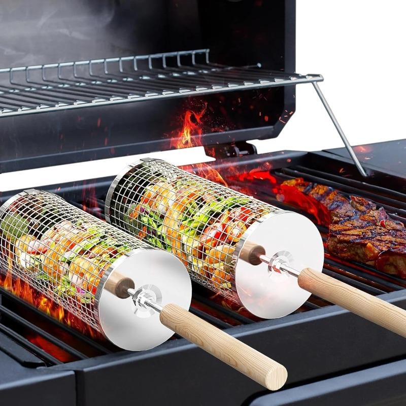 Stainless Steel BBQ Grill Bask - Camping Cooking Area ulasan dan harga