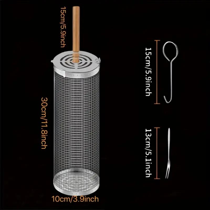 Stainless Steel BBQ Grill Bask - Camping Cooking Area ulasan dan harga