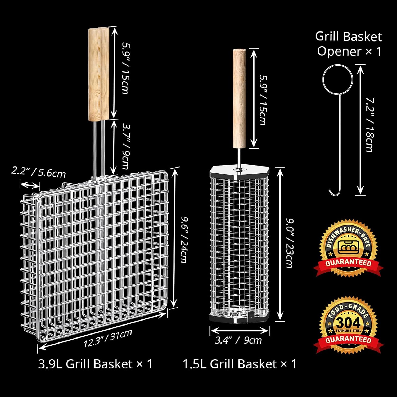 Grill Basket Set with Removabl - Camping Cooking Tool Set ulasan dan harga
