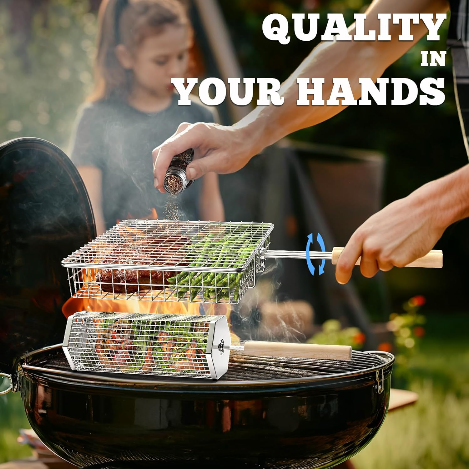 Grill Basket Set with Removabl - Camping Cooking Tool Set ulasan dan harga