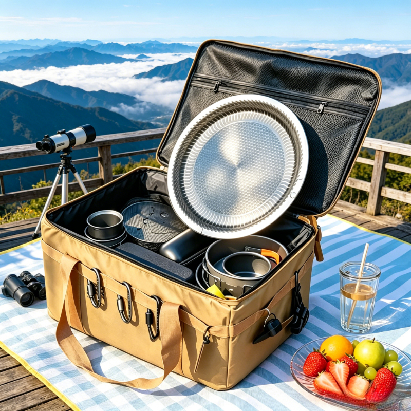 30L Khaki Foldable Oxford Tact - Camping Cooking Utensil Bag ulasan dan harga