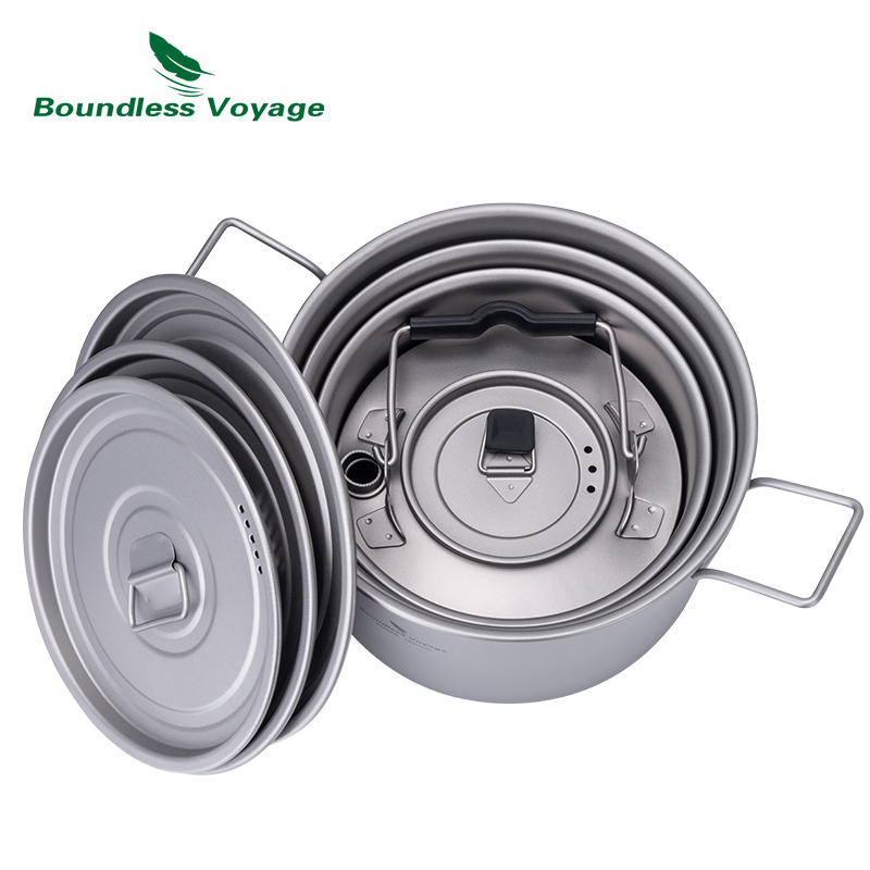 Boundless Voyage Titanium Pot  - Camping Cooking Tool Set ulasan dan harga