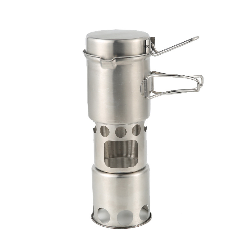 Camping Wood Stove Pot Set Pic - Camping Double Cooking Stove ulasan dan harga
