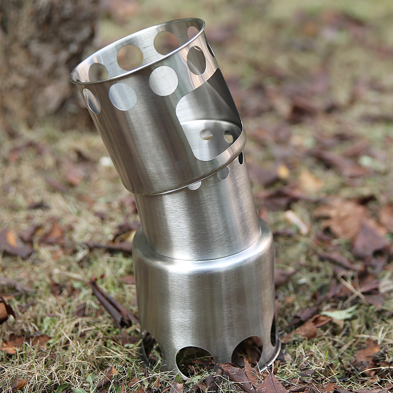 Camping Wood Stove Pot Set Pic - Camping Double Cooking Stove ulasan dan harga