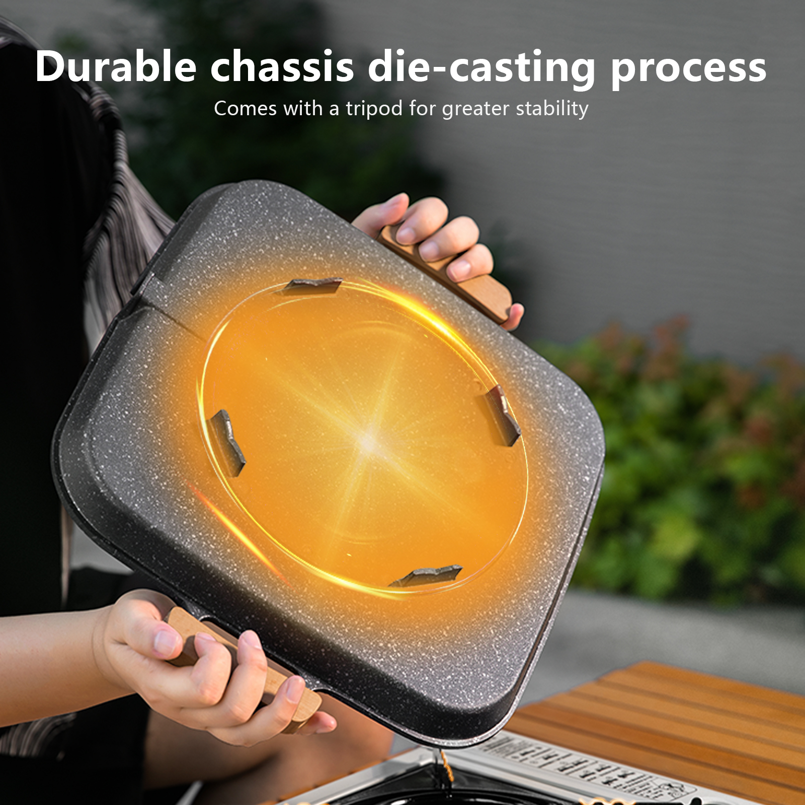 BISINNA Square BBQ Grill Pan N - Camping Cooking Equipment ulasan dan harga