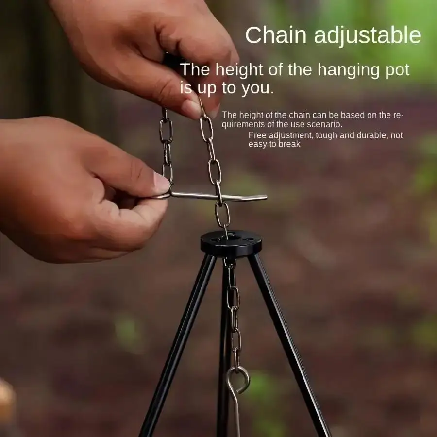 MuqiNush Portable Camping Trip - Camping Cooking Pot Tripod ulasan dan harga