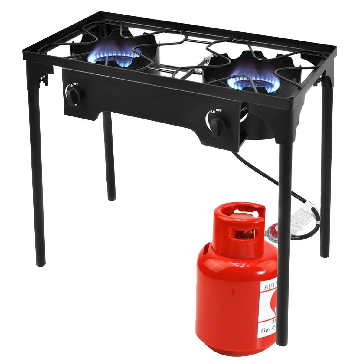 150000BTU Portable Propane Dou - Camping Double Cooking Stove ulasan dan harga