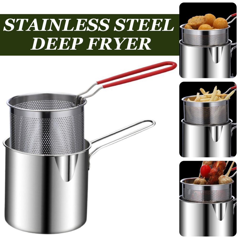 Stainless Steel Deep Frying Po - Camping Cooking Tool Set ulasan dan harga