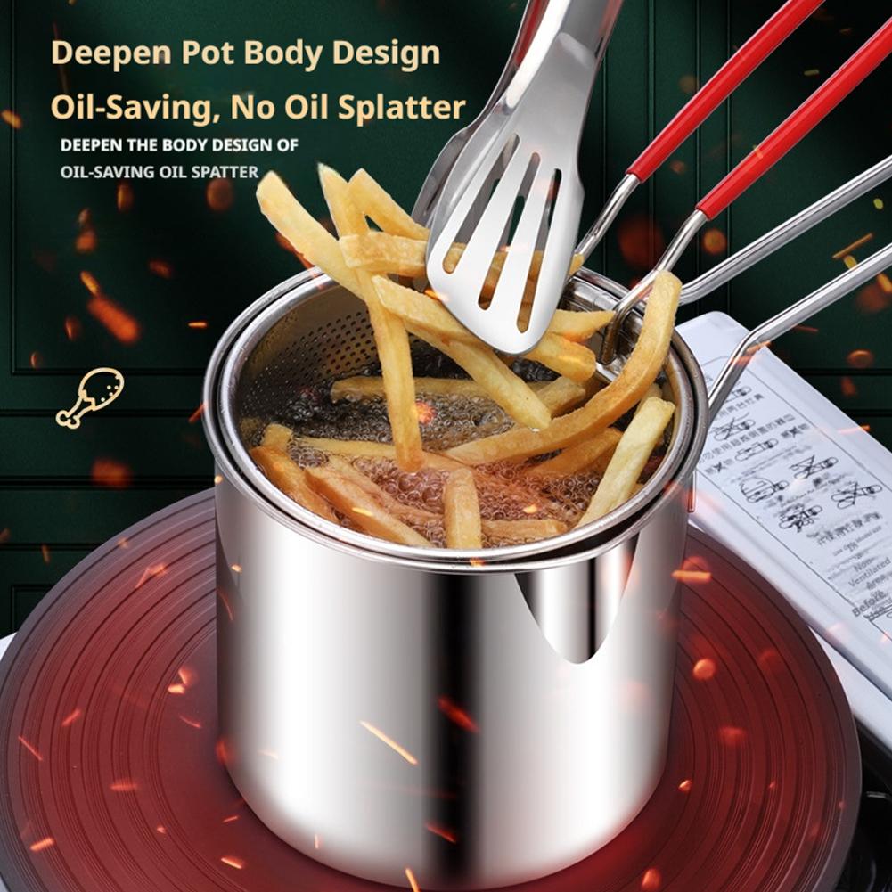 Stainless Steel Deep Frying Po - Camping Cooking Tool Set ulasan dan harga