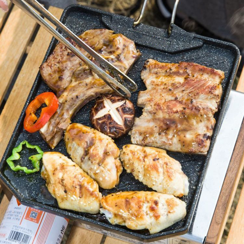 Outdoor camping barbecue pan H - Camping Cooking Cupboard ulasan dan harga